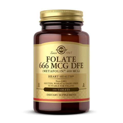 Solgar, Folate (as Metafolin), 400 mcg, 100 Tabs Solgar