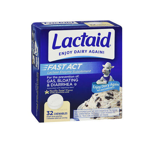 Lactaid, Fast Act Lactose Intolerance Relief Chewables, 32 tabs Lactaid