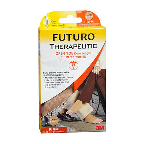 Futuro, Therapeutic Open Toe Knee Length Stockings Beige For Men Women Extra Large, 1 Pair Futuro