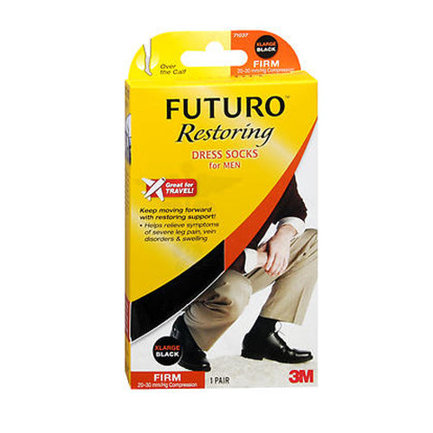 جوارب 3M Futuro Restoring الرسمية للرجال، سوداء اللون، متينة، مقاس كبير جدًا.