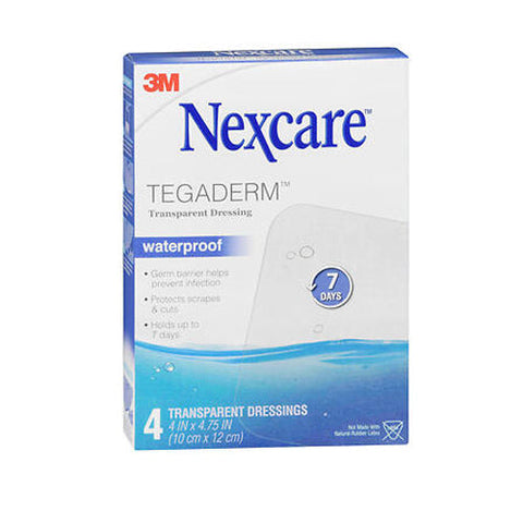 Nexcare, Tegaderm Transparent Dressings Waterproof 4 X 4.75 Inch, 4 Each Nexcare