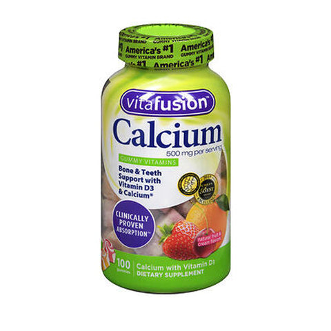 Vitafusion, Calcium Gummy Natural Fruit And Cream, 500 Mg, 100 Count Vitafusion