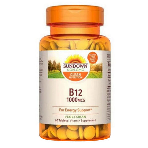 Sundown Naturals, Sundown Naturals B-12, 1000 mcg, 60 tabs Sundown Naturals