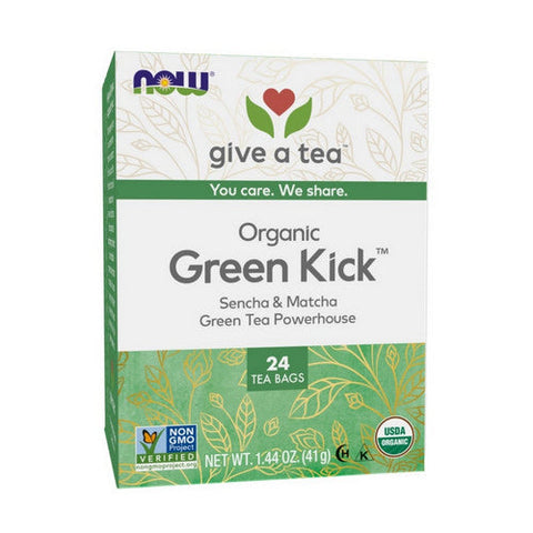 Now Foods, Green Kick Tea Bags, 24 each