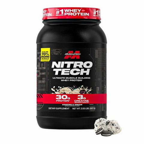Muscletech، Nitro Tech Performance Series Whey Isolate، بنكهة الكوكيز والكريمة، 2 رطل