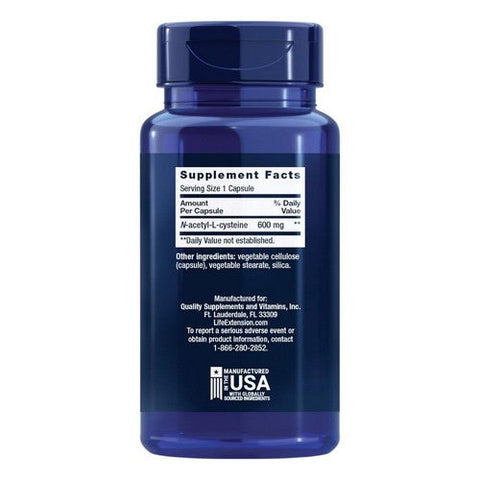 Life Extension, N-Acetyl-L-Cysteine, 600 mg, 60 Vcaps