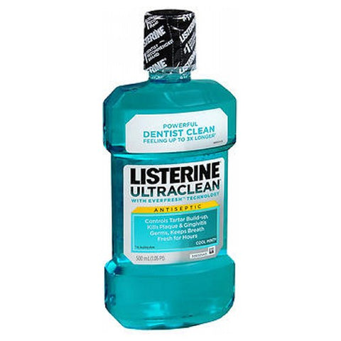 Listerine, Ultraclean Antiseptic Mouthwash Cool Mint, 500 Ml Listerine