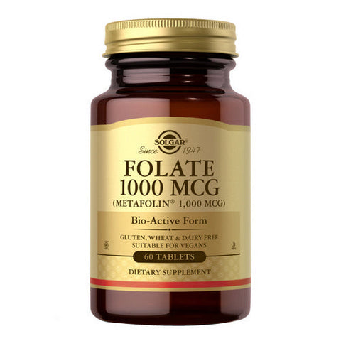 Solgar, Folate (as Metafolin), 1000 mcg, 60 Tabs