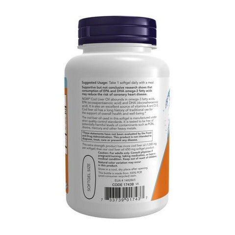 Now Foods, Cod Liver Oil, 1000 mg, 90 SoftGels Now Foods