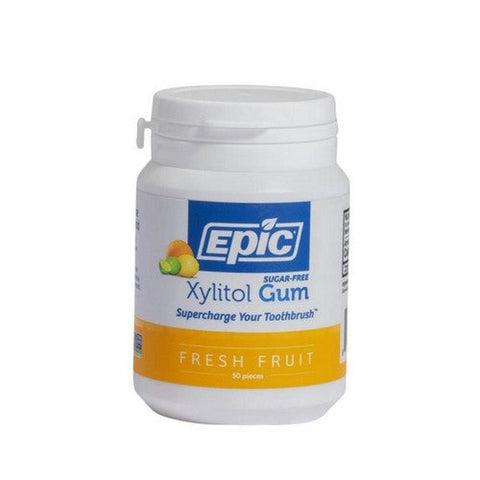 Epic Dental, Xylitol Gum Sugar-Free Fresh Fruit, Fresh Fruit 50 Pc Epic Dental