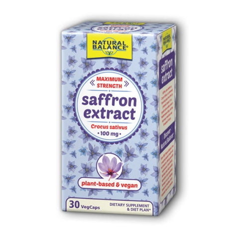 Natural Balance (Formerly known as Trimedica), Saffron Extract, 30 Tabs