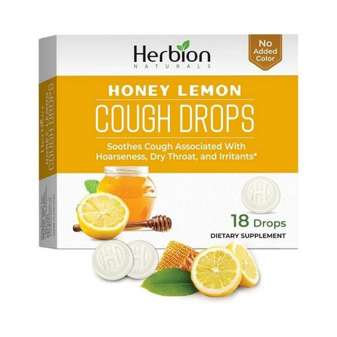 Herbion Naturals, Cough Drops, Natural Honey Lemon 18 Count