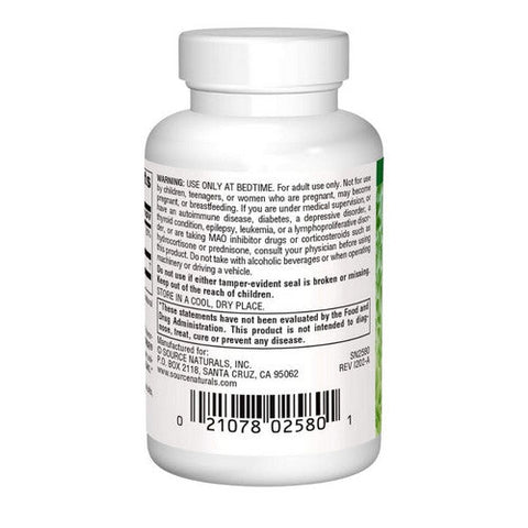Source Naturals, Vegan True Melatonin, 2.5 mg, Orange 60 Tabs Source Naturals