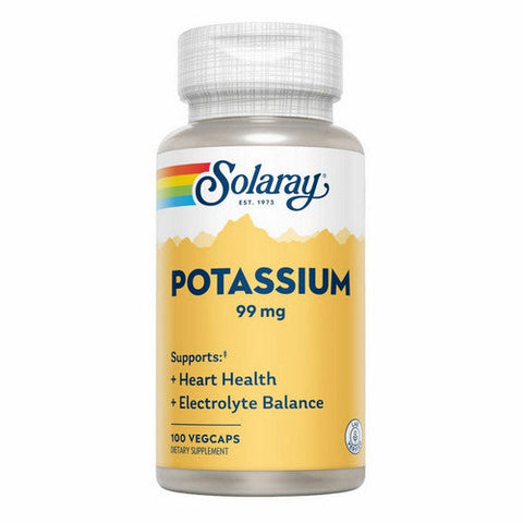 Solaray, Potassium, 99 mg, 100 Caps
