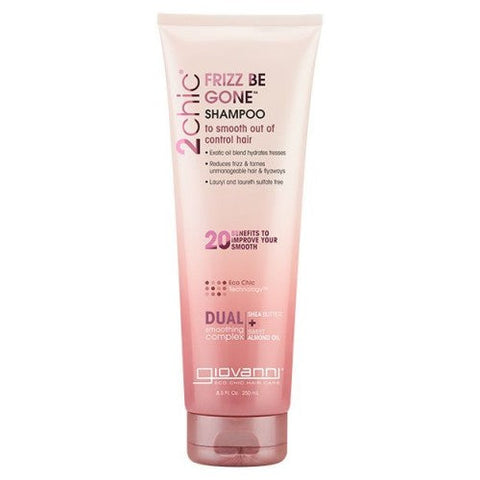Giovanni Cosmetics, 2chic Frizz Be Gone Shampoo, Shea Butter & Sweet Almond Oil, 8.5 Oz