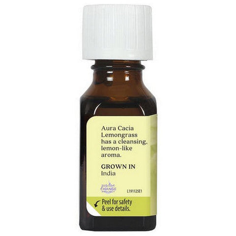 Aura Cacia, 100% Pure Essential Oil Lemongrass, (cymbopagon citratus) 0.5 Fl Oz