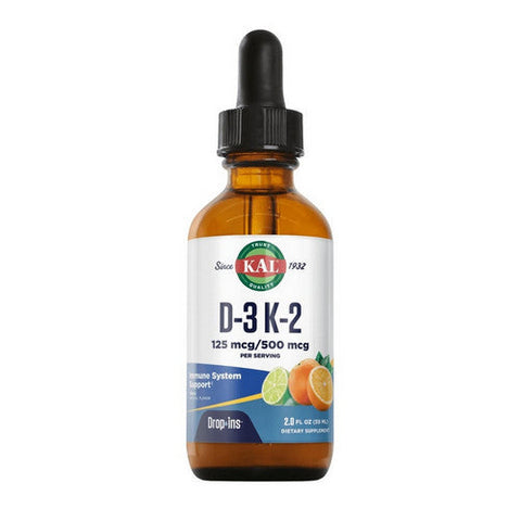 Kal, D-3 K-2 Drop Citrus, 2 Oz Kal