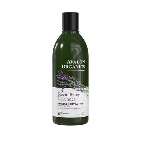 Avalon Organics, Revitalizing Hand And Body Lotion Lavender, 12 Oz