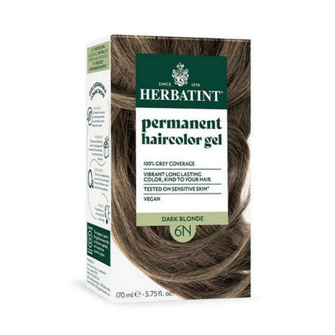 Herbatint, Permanent Hair Colour Gel 6N Dark Blonde, 4 Oz