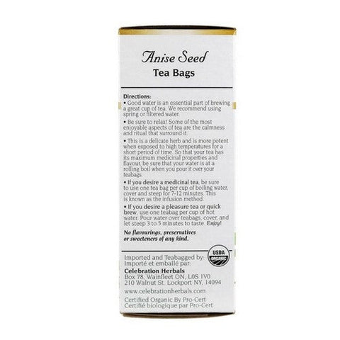 Celebration Herbals, Organic Anise Seed Tea, 24 Bags