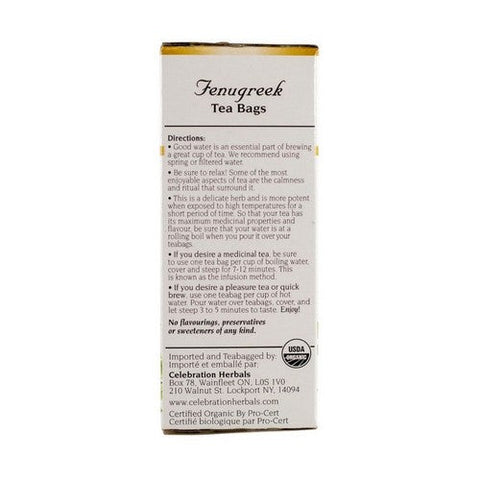 Celebration Herbals, Organic Fenugreek Seed Tea, 24 Bags