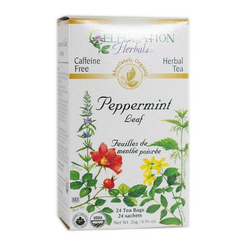Celebration Herbals, Organic Peppermint Leaf Tea, 24 Bags