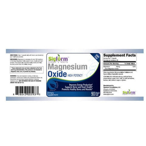 Sigform, Magnesium Oxide, 90 Caps