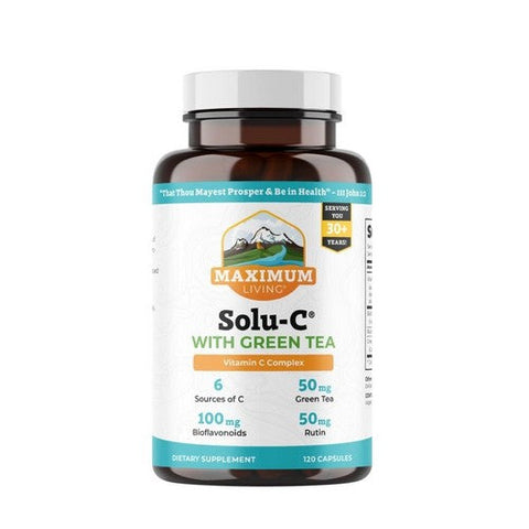 Maximum Living, Solu C with Green Tea, 120 Caps