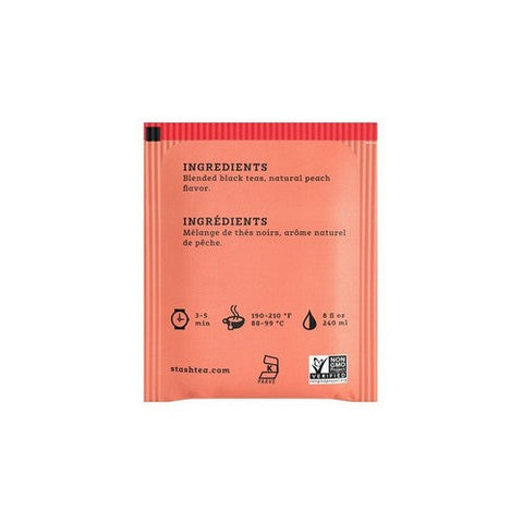 Stash Tea, Black Tea Peach, 20 Count