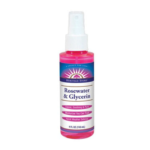 Heritage Store, Rosewater & Glycerin Atomizer, 4 Oz