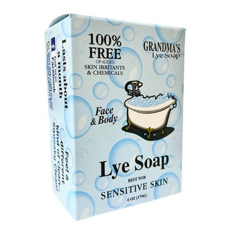 Grandmas Pure & Natural, Pure Lye Face And Body Soap, 6 Oz