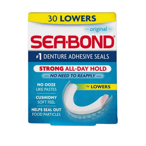 Sea-Bond, Denture Adhesive Seals Lowers Original, 30 Each Sea-Bond