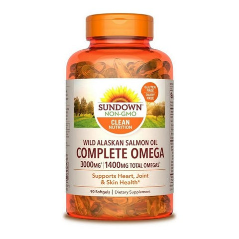 Sundown Naturals, Sundown Naturals Complete Omega Softgels, 3000 mg, 90 Softgels