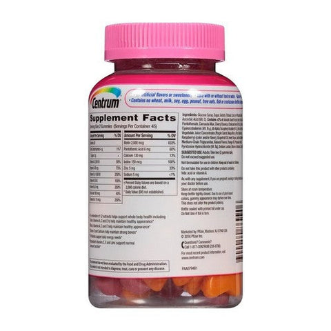 Centrum, Multigummies Multi+ Beauty Natural Cherry Berry And Orange, 90 Each Centrum