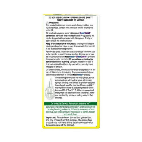 Neilmed, Clearcanal Earwax Removal Complete Kit, 75 ml Neilmed