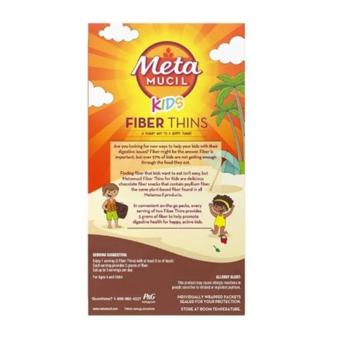 Glide, Meta Mucil Kids Fiber Thins Packets Chocolate, 12 Count Glide