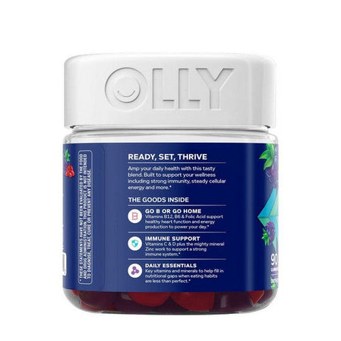 Olly, Perfect Men'S Multi Gummies Blackberry Blitz, 0, 90 Count Olly