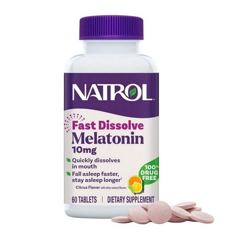 Natrol, Fast Dissolve Melatonin Citrus Punch, 10 mg, Citrus 60 Tabs