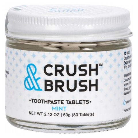 Crush & Brush, Toothpaste Tablet Jar, 0, Mint 2.12 Oz Crush & Brush