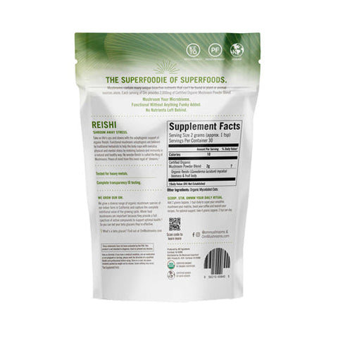Om Mushrooms, Reishi Mushroom Superfood Powder, 60 Grams