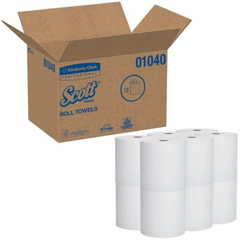 Kimberly Clark, Paper Towel Hardwound Roll 8 Inch X 800 Foot 01040, Count of 12