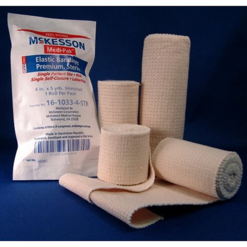 McKesson, Elastic Bandage 3 Inch X 5 Yard Single Hook and Loop Closure Tan 16-1033-3-STR, Count of 1 McKesson