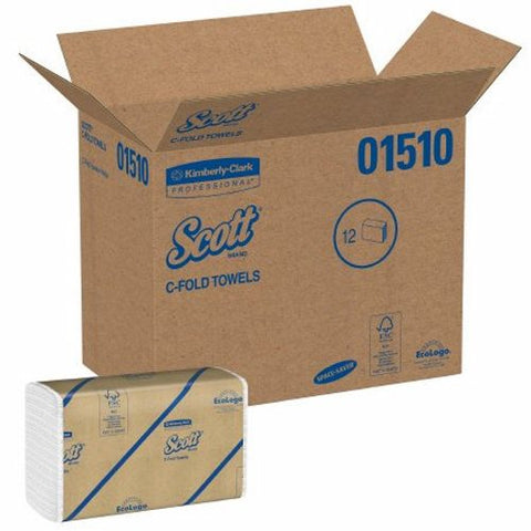 Kimberly Clark, Paper Towel Scott  C-Fold 10-1/8 X 13-3/20 Inch, Count of 2400
