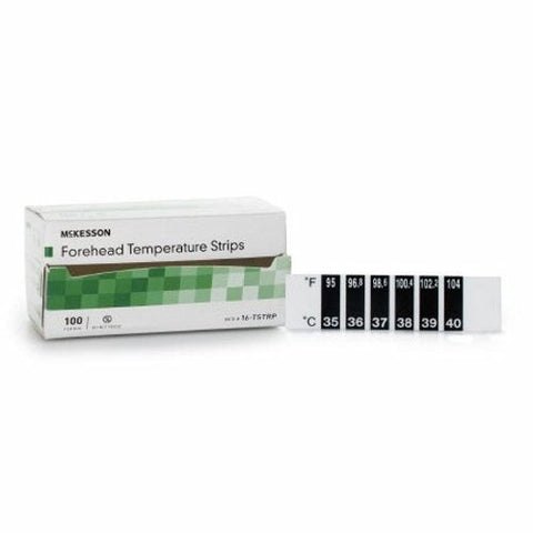 McKesson, Forehead Thermometer McKesson 94 to 104Ã‚Â°F LCD Strip, Box Of 1 McKesson