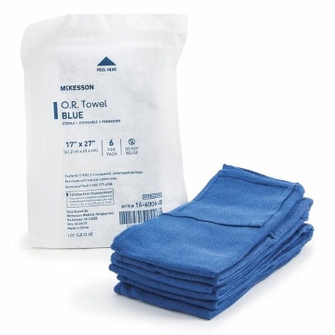 McKesson, Operating Room Disposable Towels Blue, Count of 80