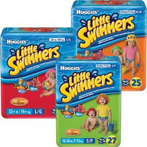 Kimberly Clark, Unisex Baby Swim Diaper Little Swimmers Size 5 to 6 Disposable Heavy Absorbency, Pack Of 10
