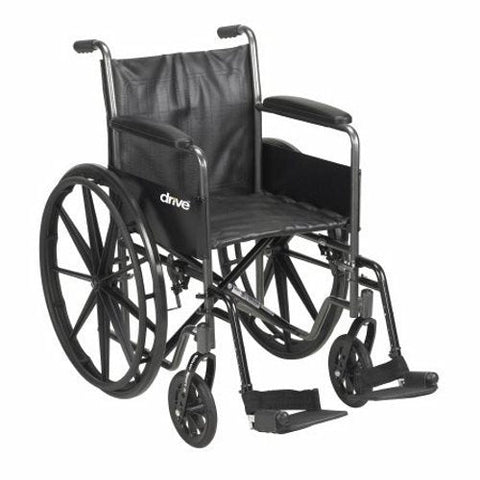 McKesson, Wheelchair McKesson Padded Arm Style Composite Wheel Black 18 Inch Seat Width 300 lbs. Weight Capaci, Count of 1 McKesson