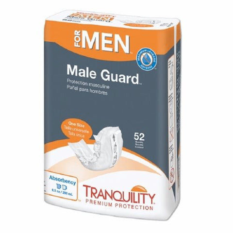 Principle Business Enterprises, Bladder Control Pad Tranquility  Male Guard 12-1/4 Inch Length Heavy Absorbency Peach Mat Core One S, Count of 52