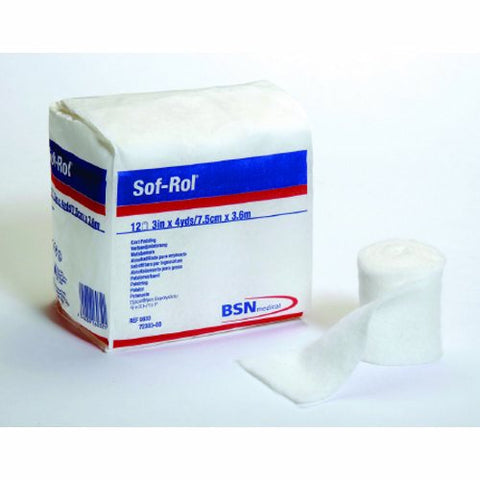 Bsn-Jobst، ضمادة جبسية ناعمة ملفوفة 4 بوصة × 4 ياردة من الرايون غير معقمة، عدد 12