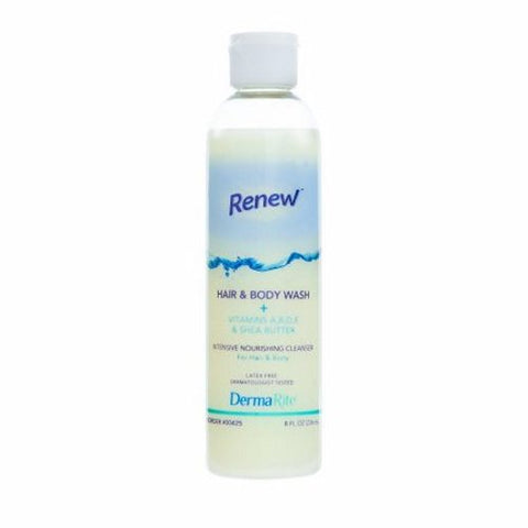 DermaRite, Shampoo and Body Wash Renew 8 oz. Flip Top Bottle Coconut Scent, Count of 24 DermaRite